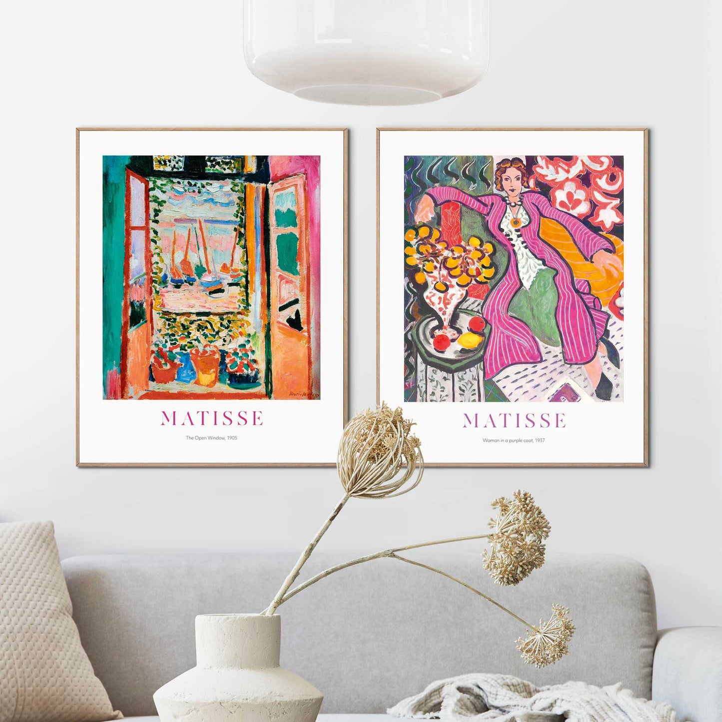 Framed in Wood Colourful Matisse Set 40x50