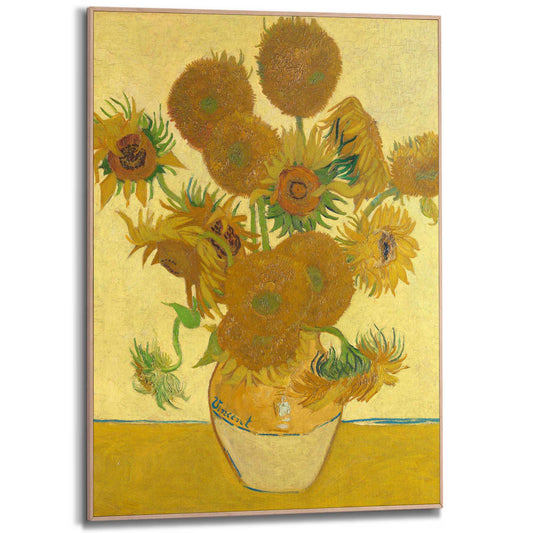 Framed in Wood Van Gogh - sunflowers 70x50