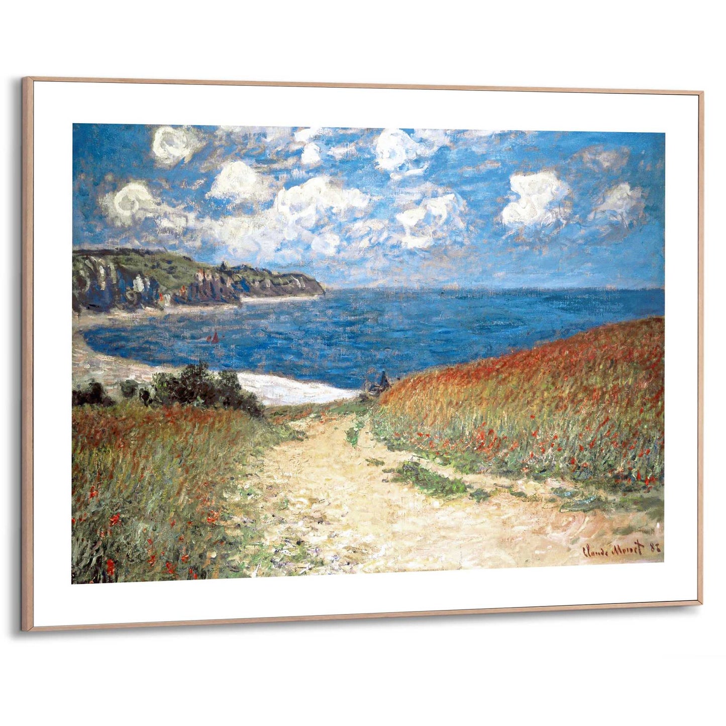 Framed in Wood Monet - alley near Pourville 50x70