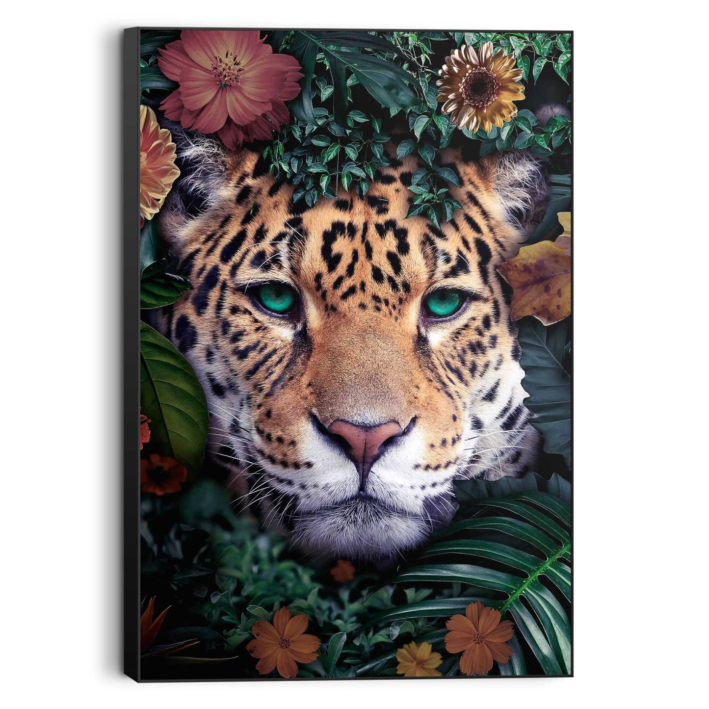 Framed Picture Tropical Leopard 90x60