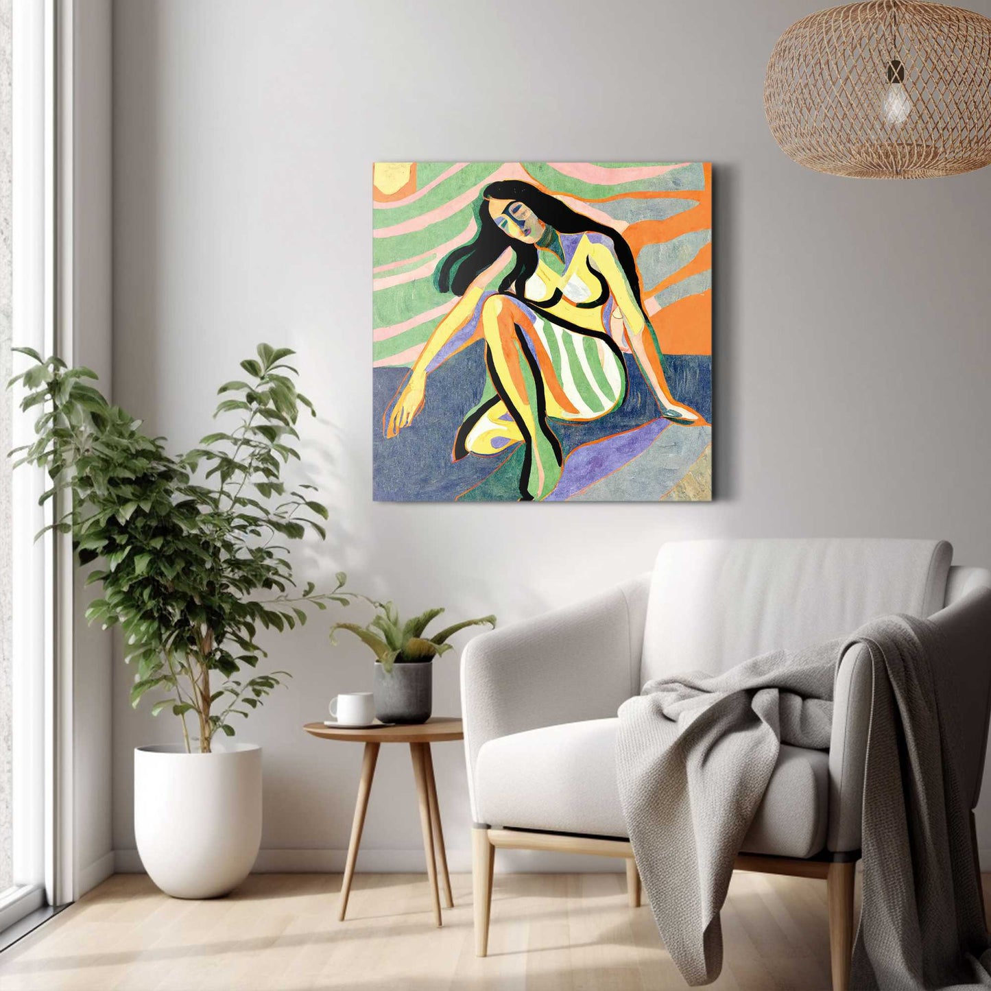 Print on Canvas Artistic Colour Woman 50x50