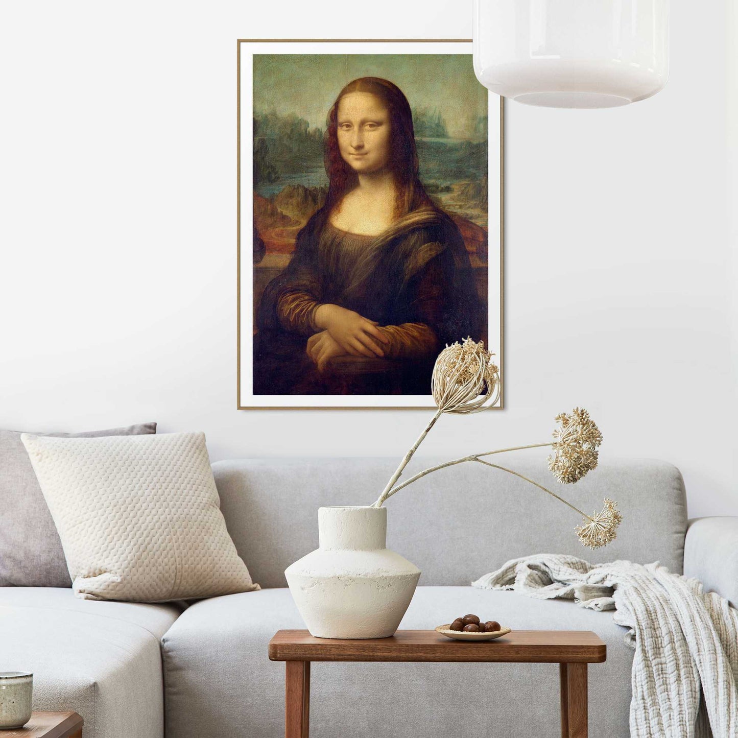 Framed in Wood Mona Lisa 70x50