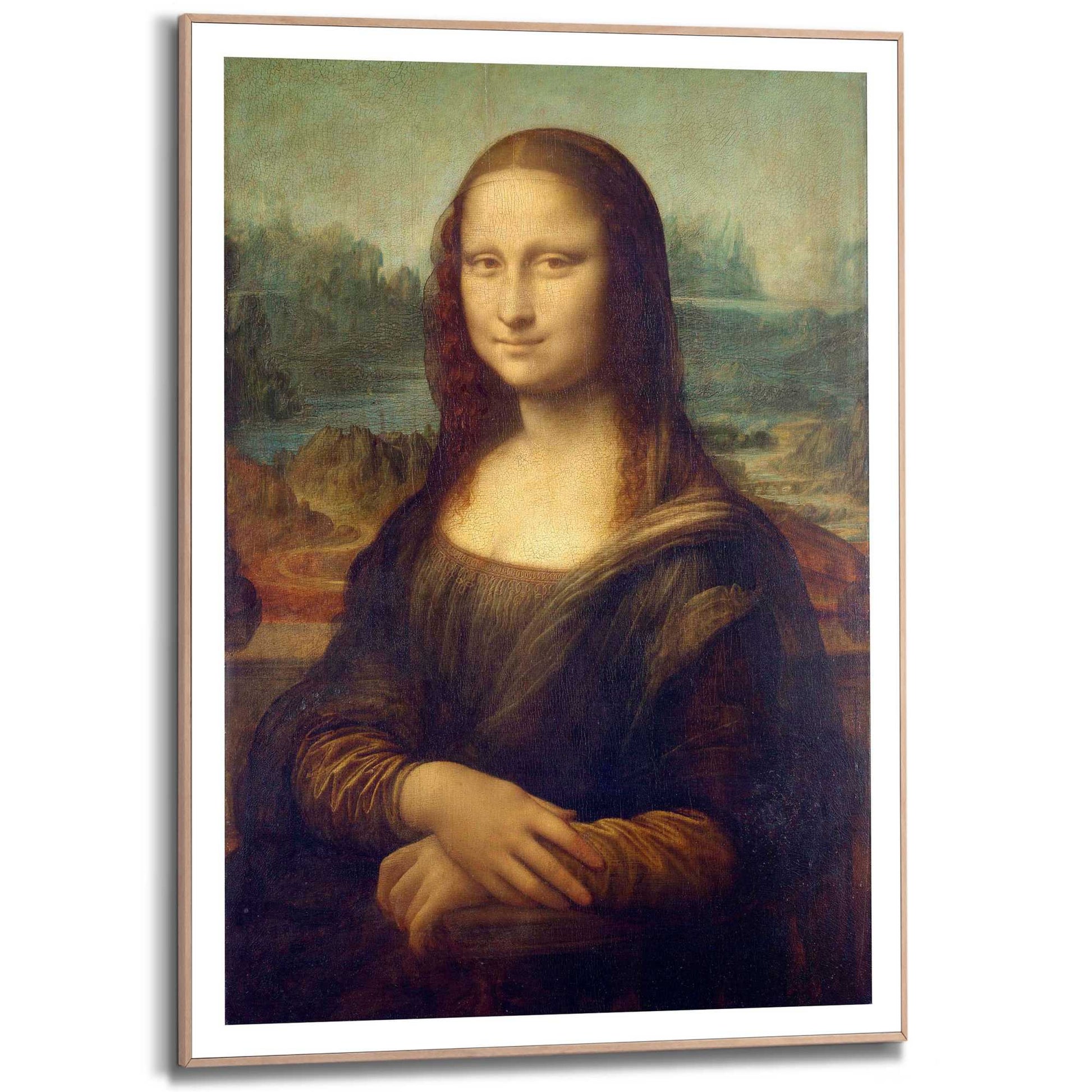 Framed in Wood Da Vinci - Mona Lisa 70x50