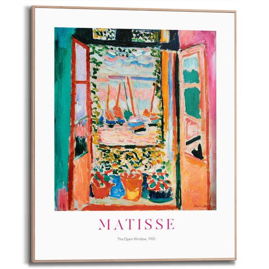 Framed in Wood Matisse - colourful window 50x40