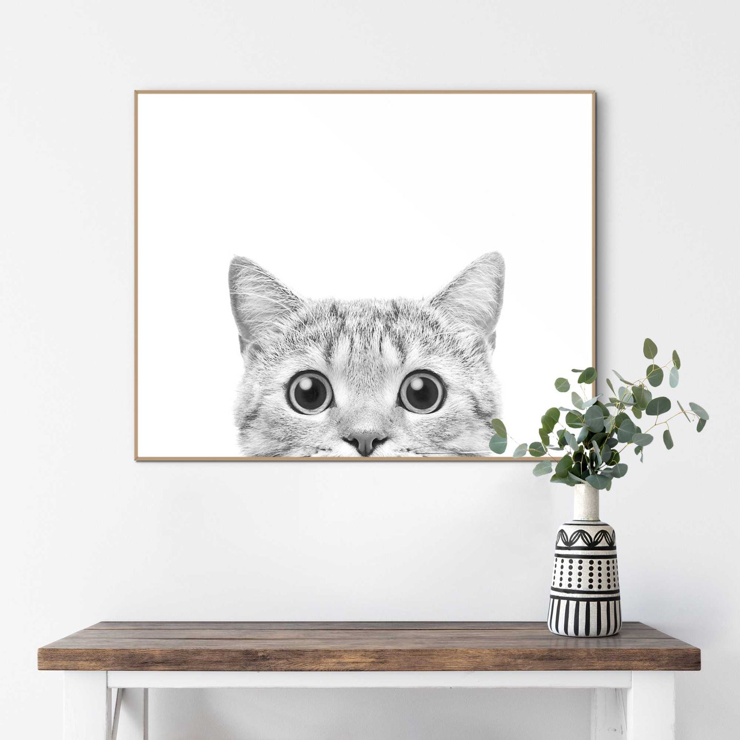 Framed in Wood Cats Eyes 40x50