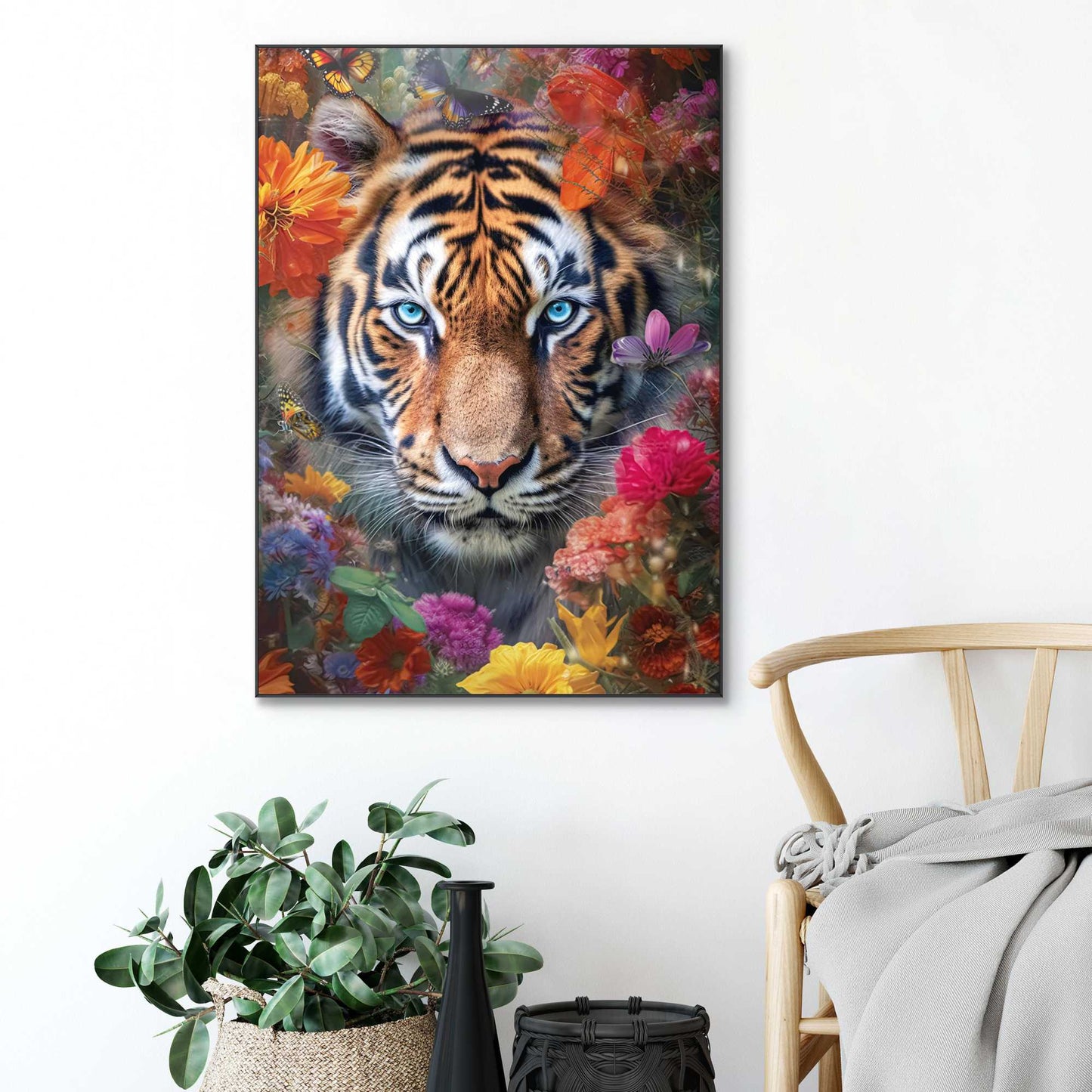 Framed in Black Tiger Blossoms 70x50