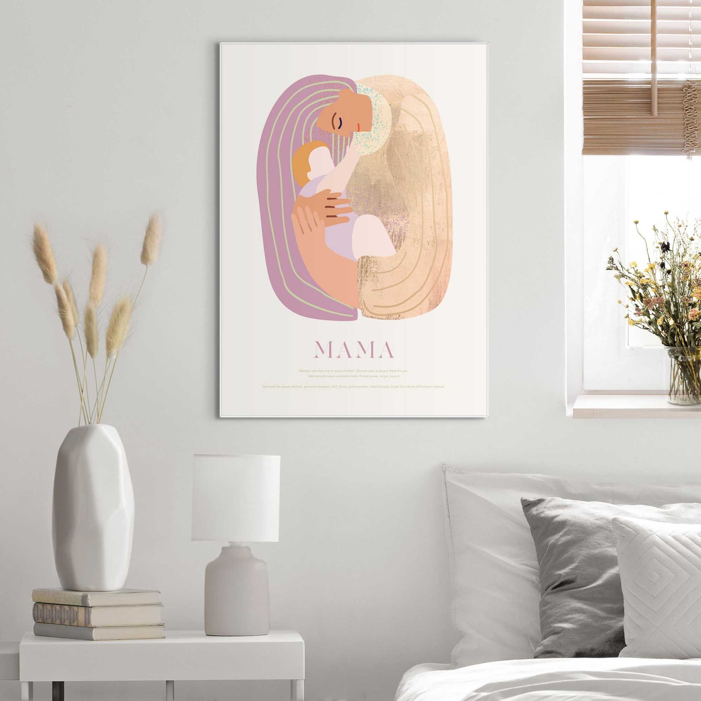 Framed in White Caring Mama 70x50
