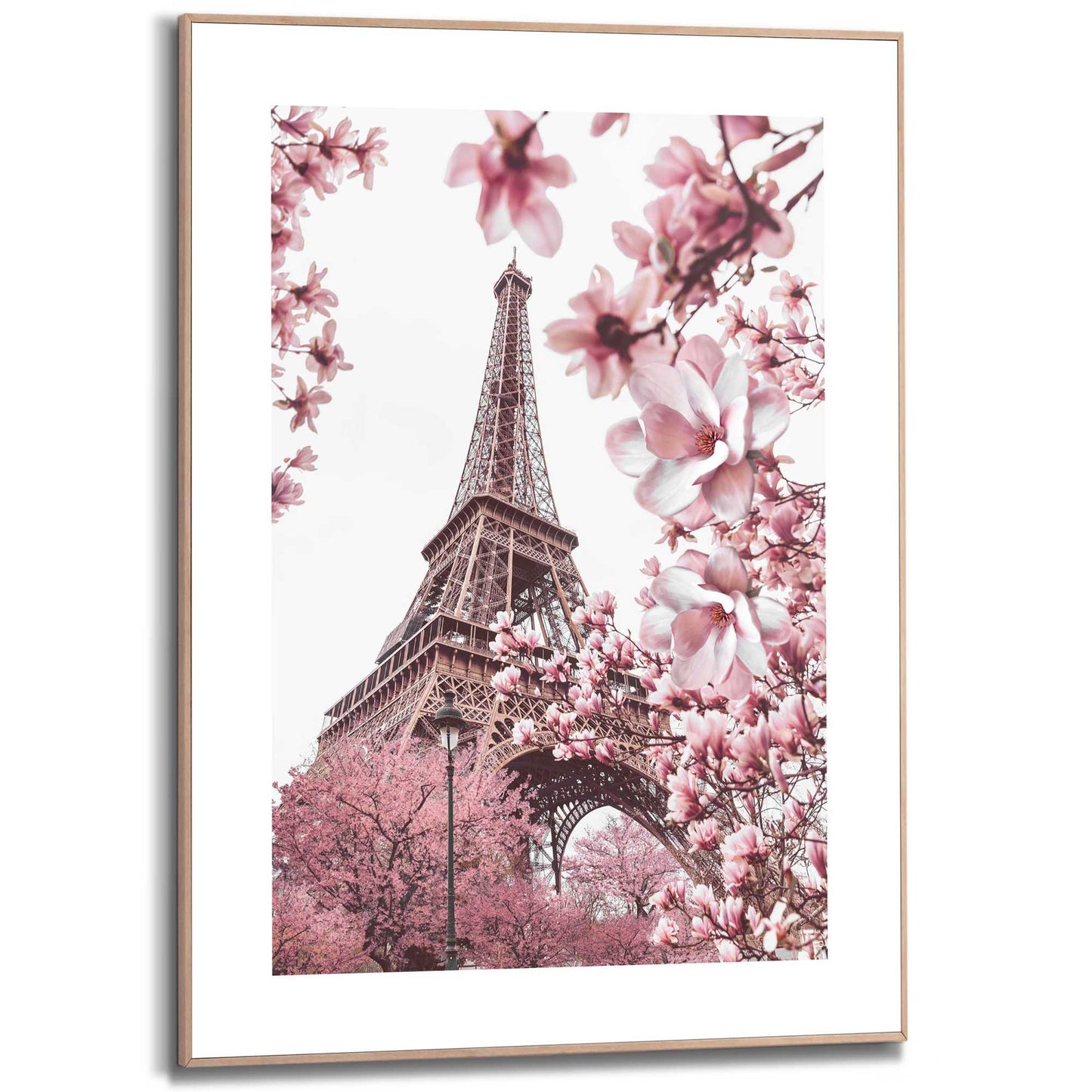 Framed in Wood Eiffel Spring 70x50