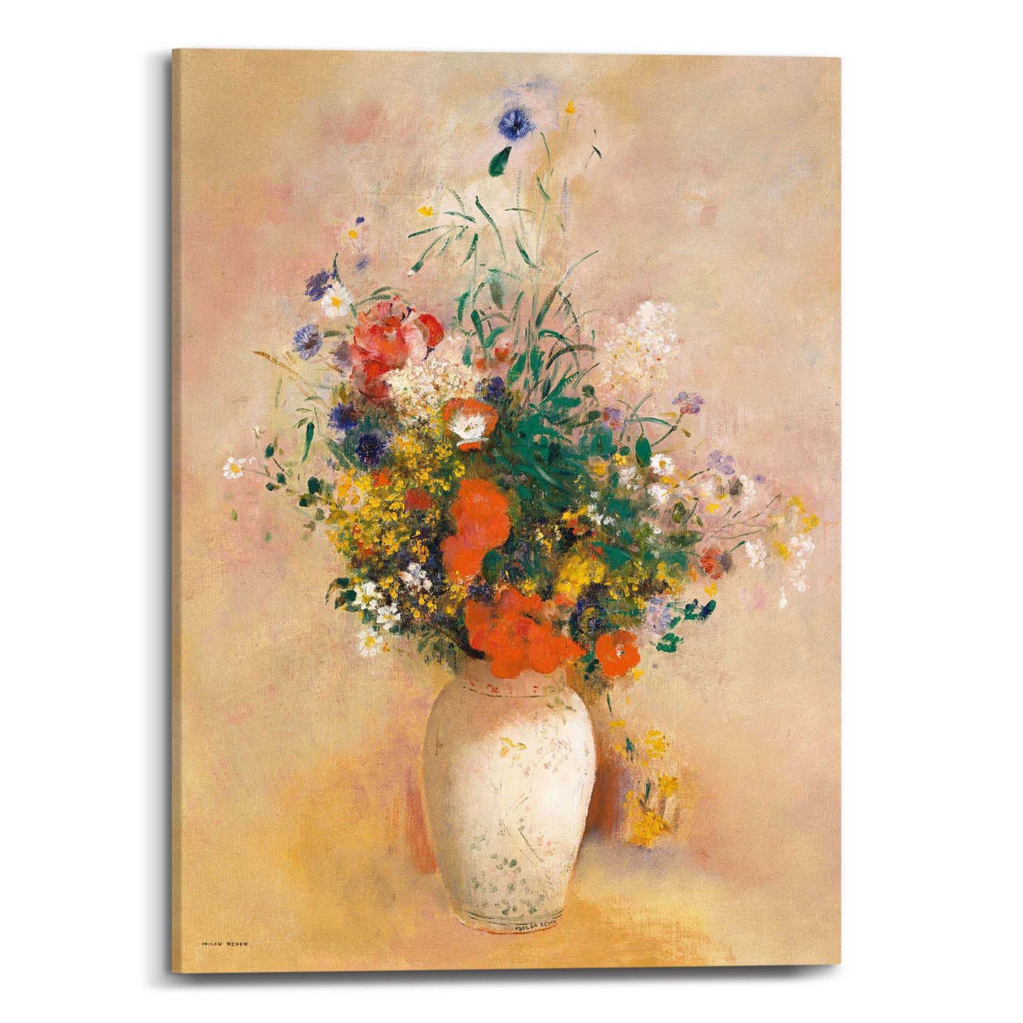 Canvas Odilon Redon - vase of flowers ca. 1905 70x50