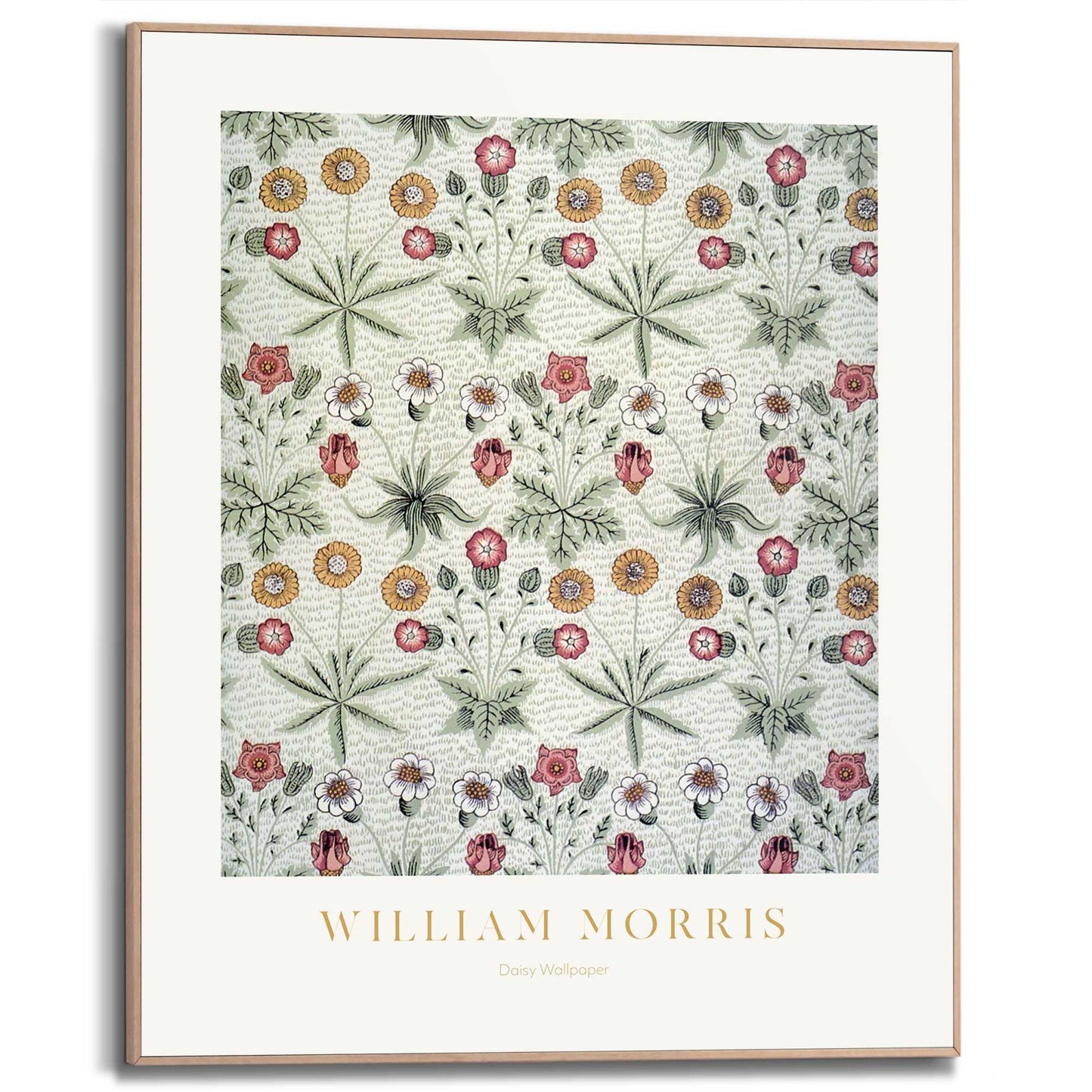 Framed in Wood William Morris - daisy 50x40