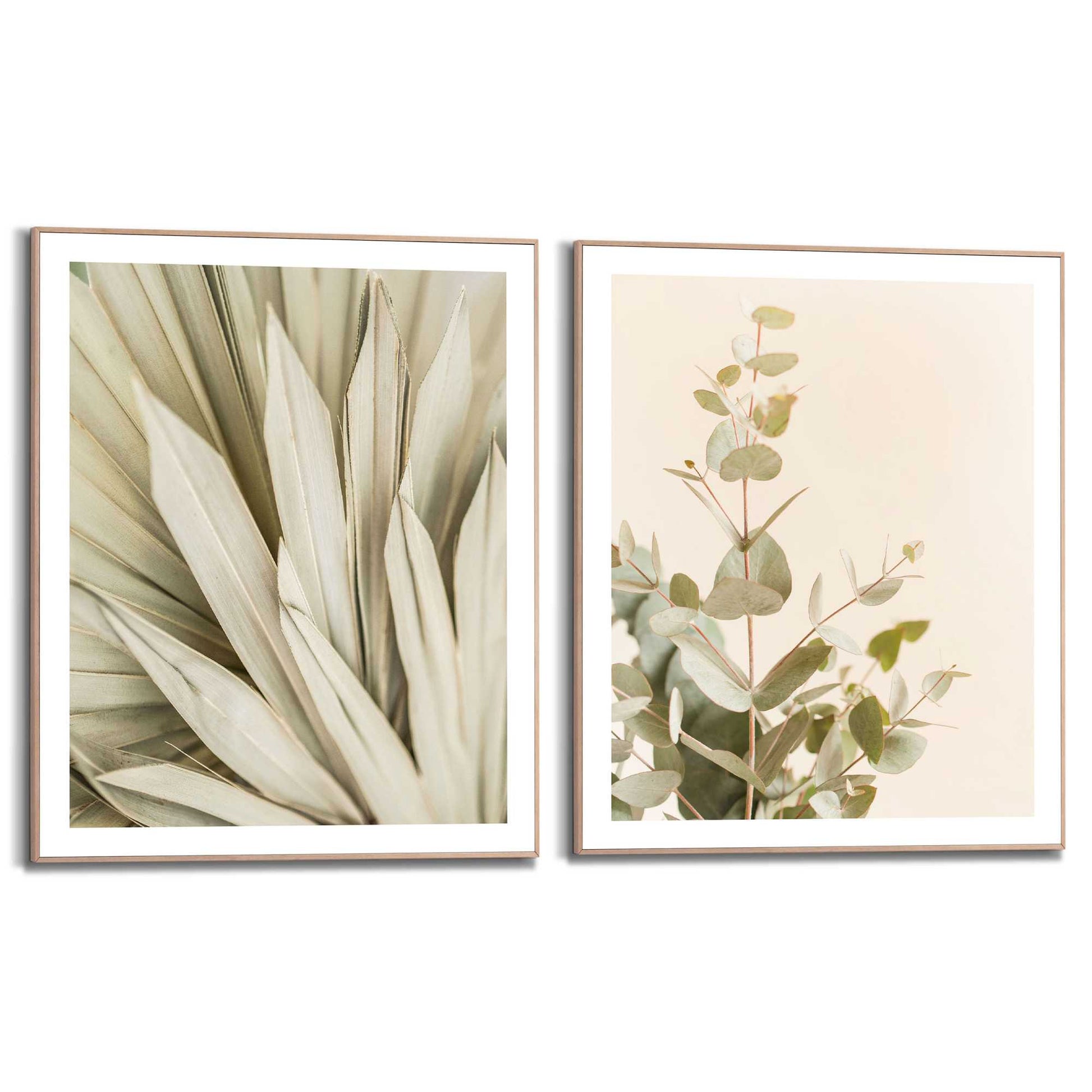 Framed in Wood Warm Botanic Set 40x50