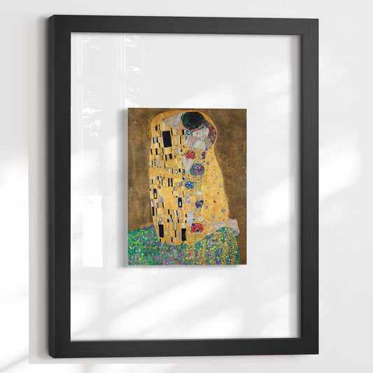 Framed Acryl Gustav Klimt - the kiss 40x30