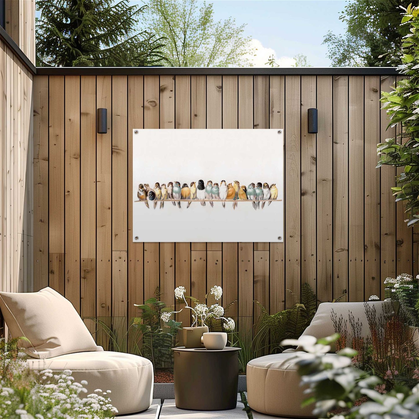 Outdoor Art Happy Birds 50x70