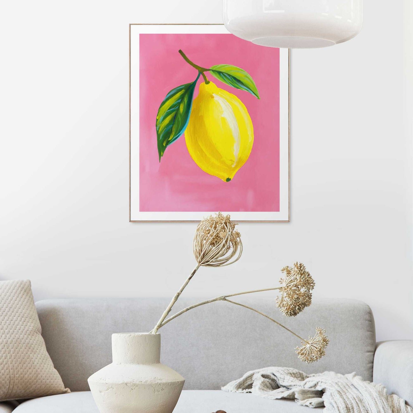 Framed in Wood Juicy Lemon 50x40