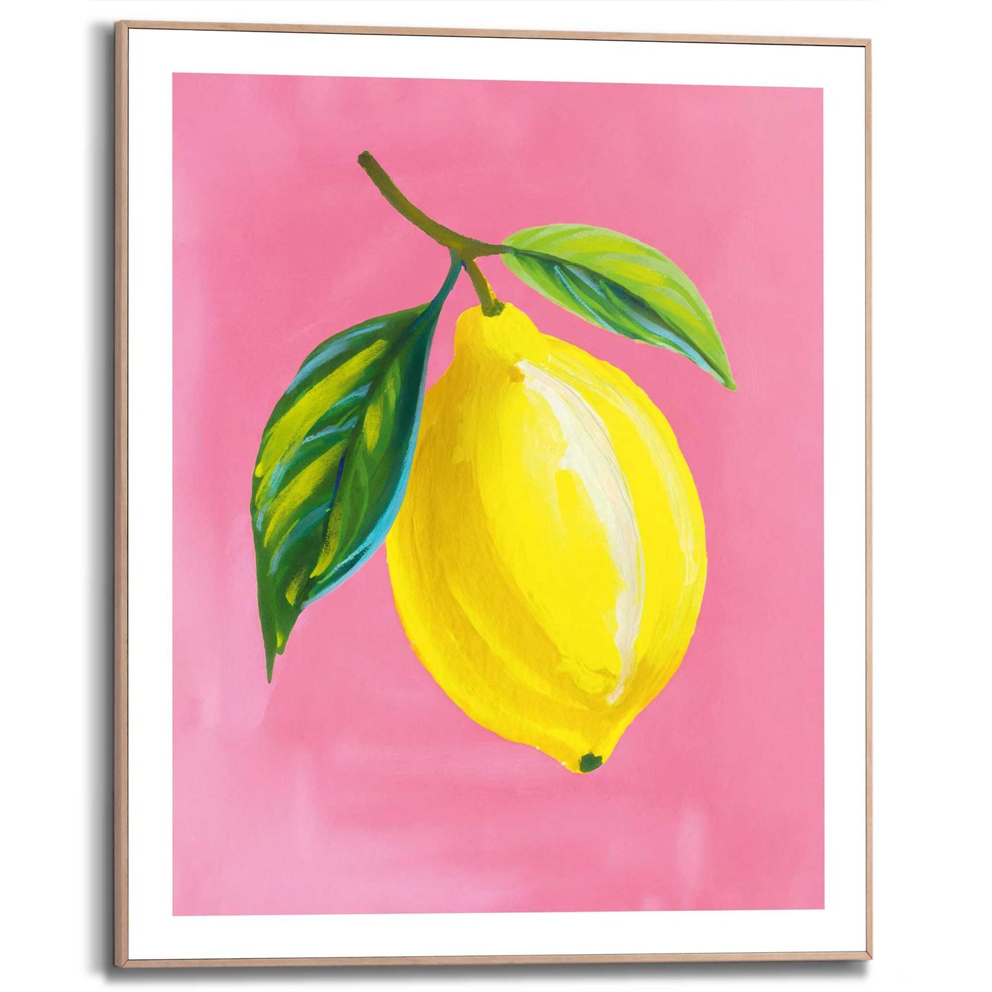 Framed in Wood Juicy Lemon 50x40