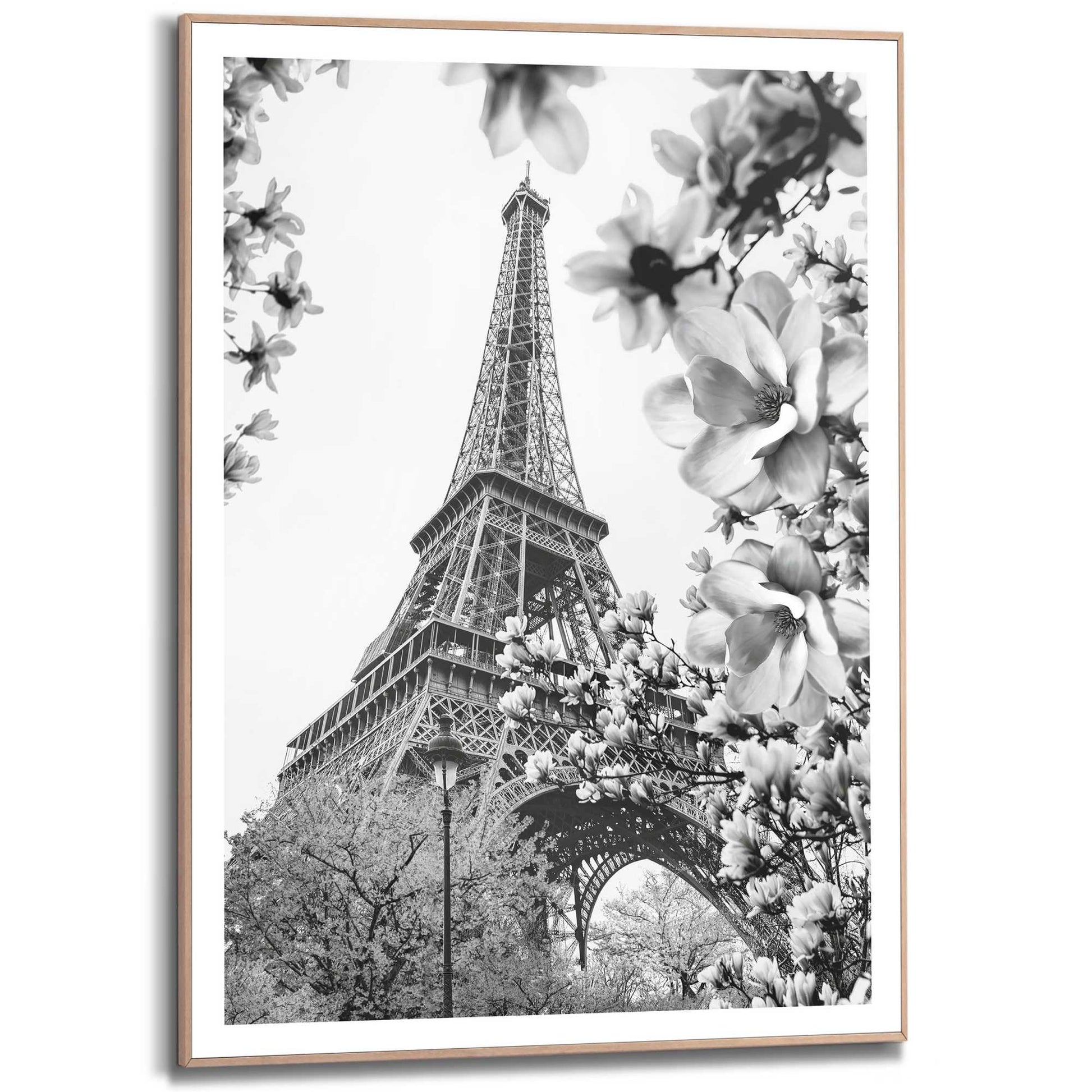 Framed in Wood Eiffel Spring 70x50