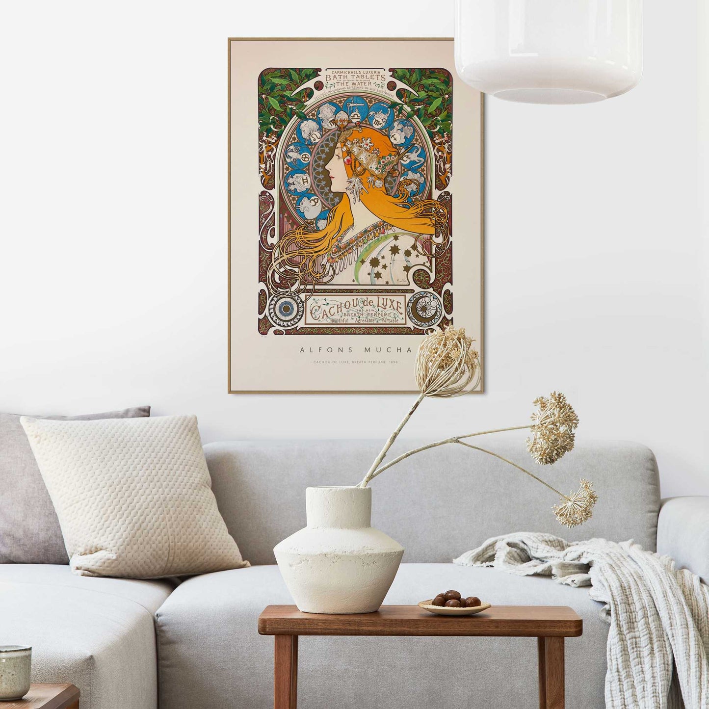 Framed in Wood Art Nouveau - cachou de luxe 70x50