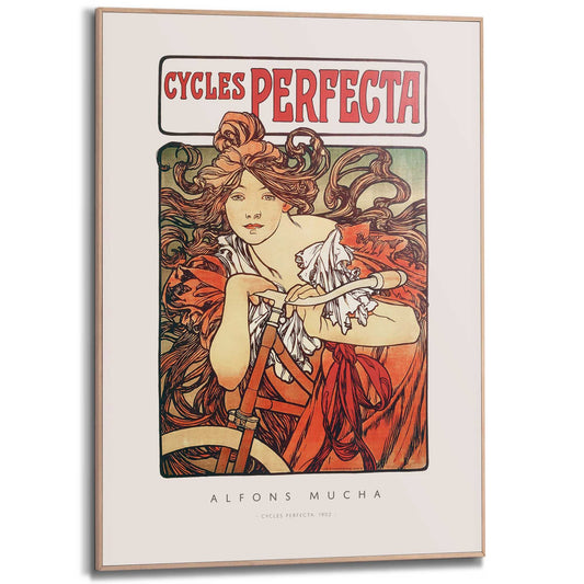 Framed in Wood Art Nouveau - cycles perfecta 70x50