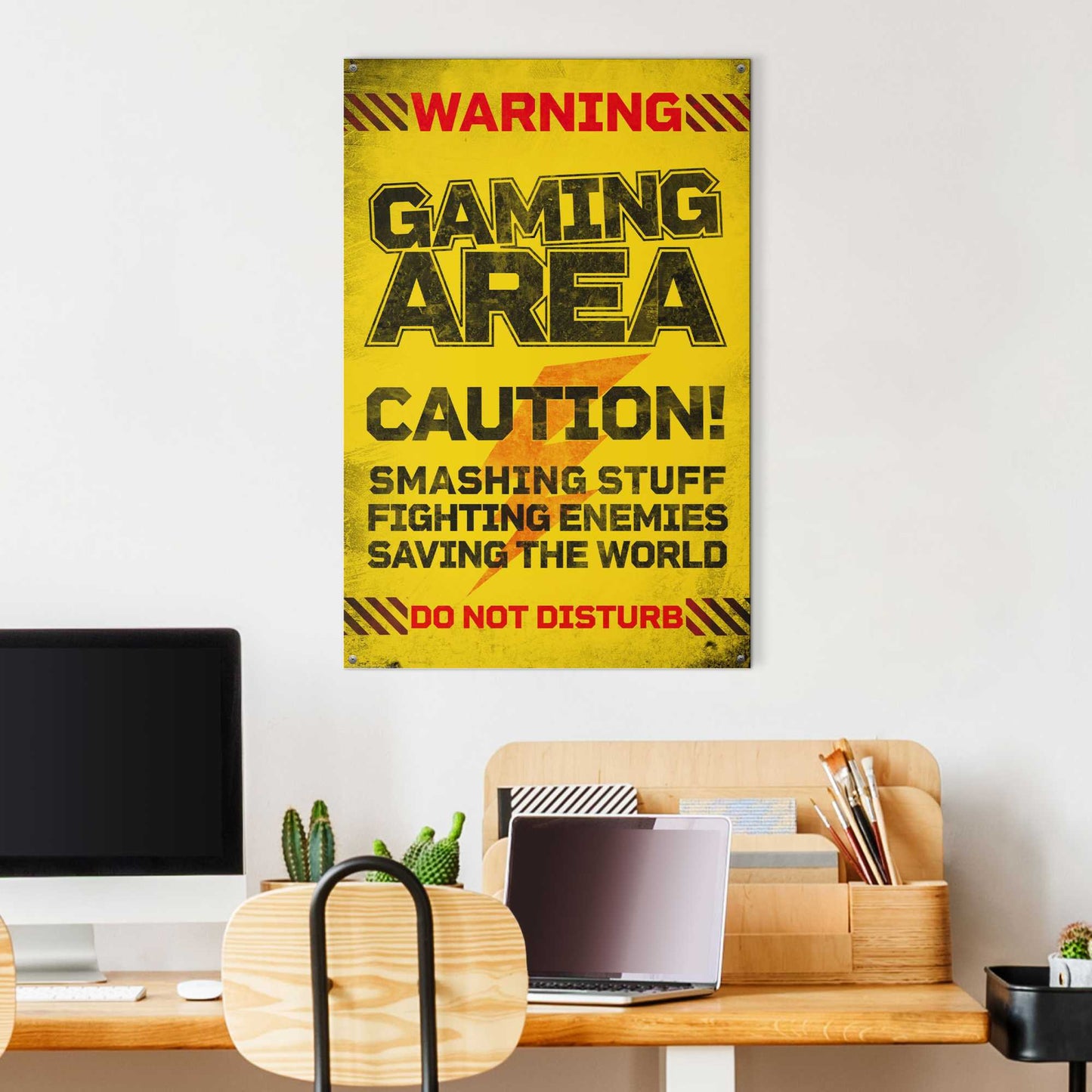 Painting Caution - gaming area 90x60