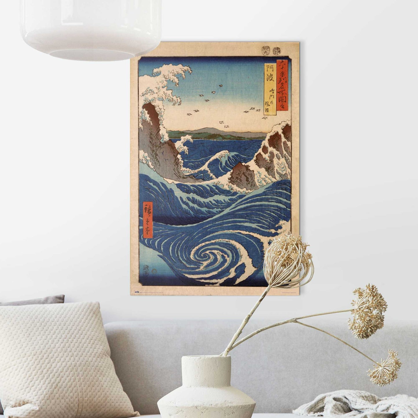 Painting Utagawa Hiroshige - the Naruto whirlpools 90x60