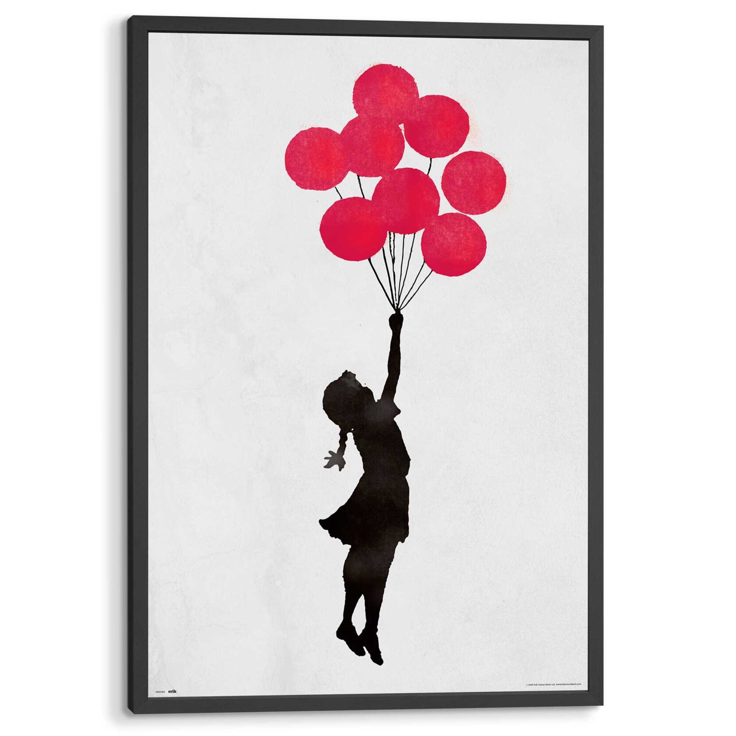 Framed poster Banksy - girl floating original 94x63