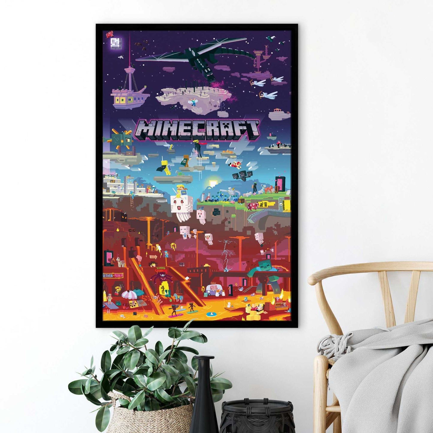 Framed poster Minecraft - world beyond 94x63