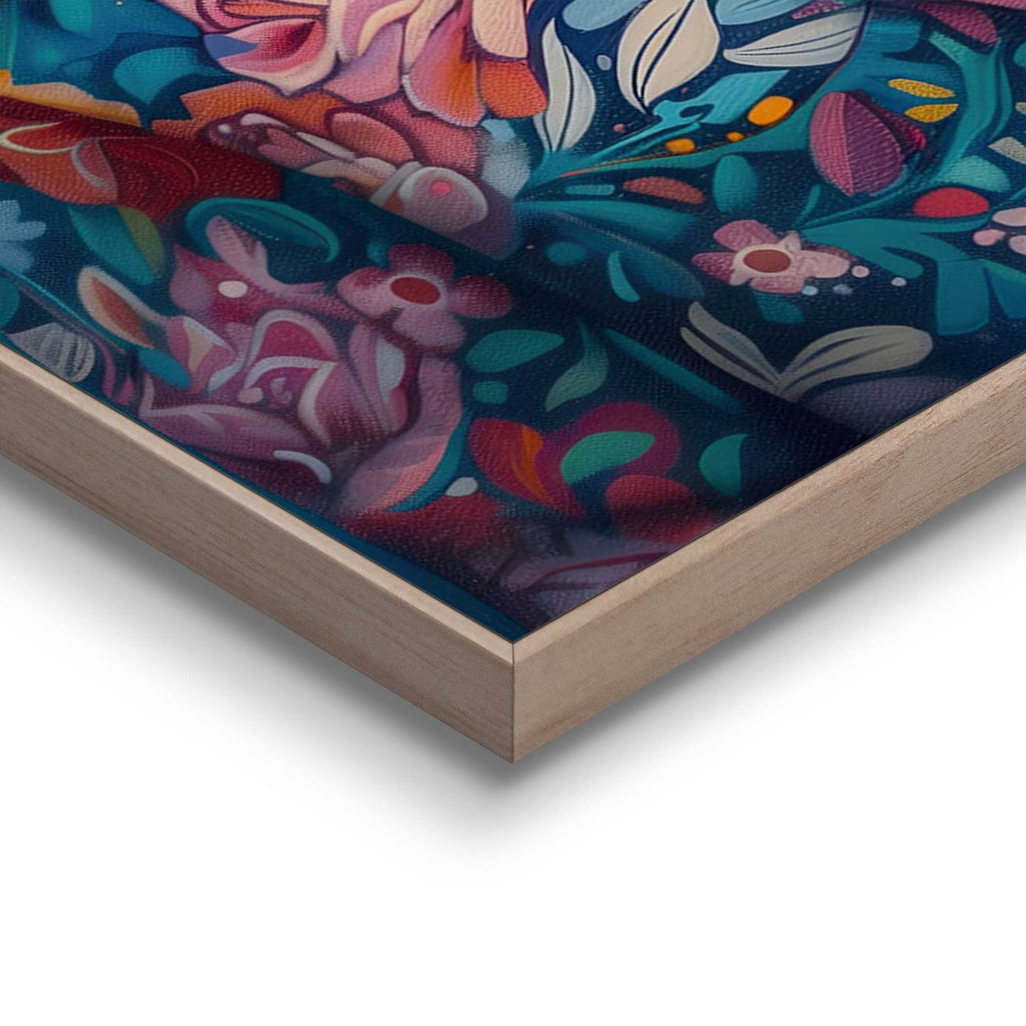 Framed in Wood Dandy Floral Tiger 70x50