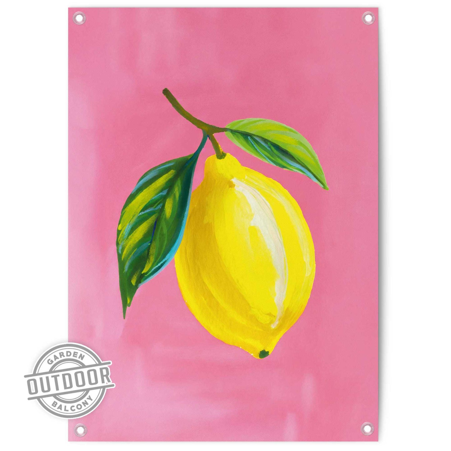 Outdoor Art Lemon on Pink 70x50