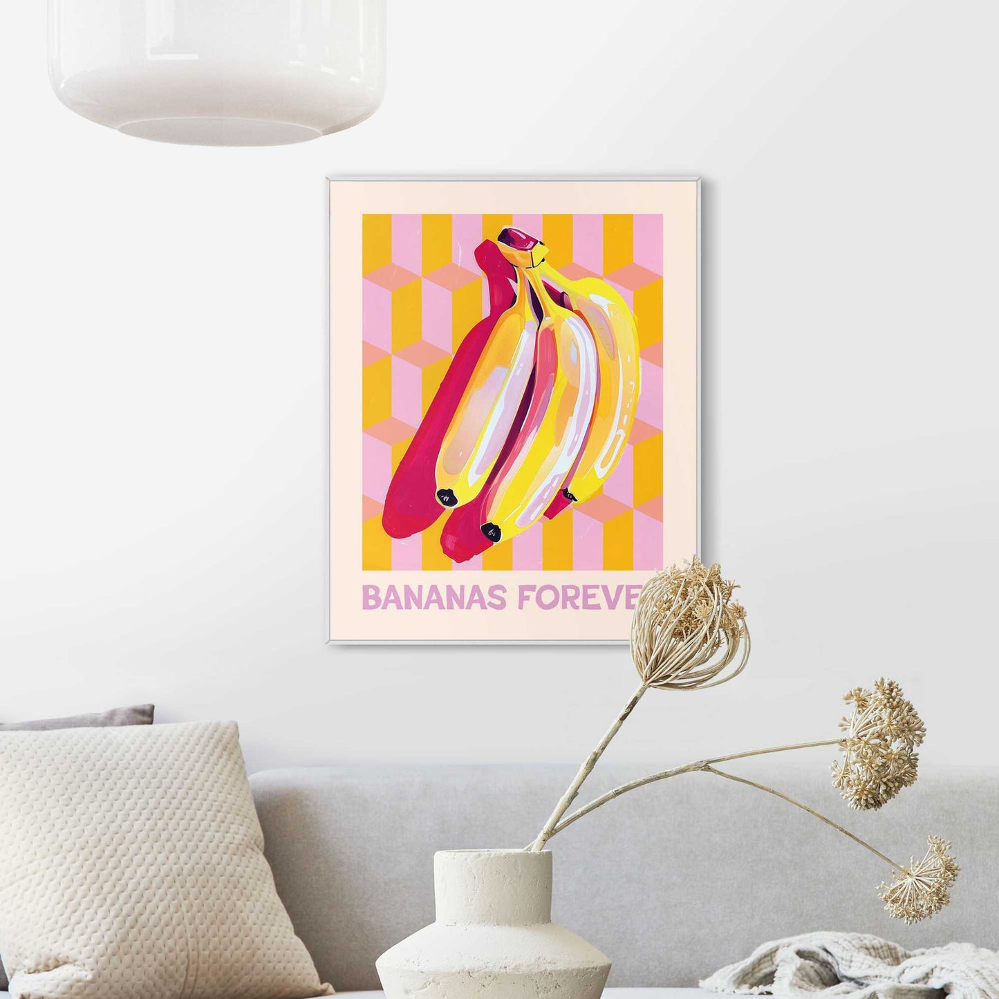 Framed in White Let's Go Bananas 50x40