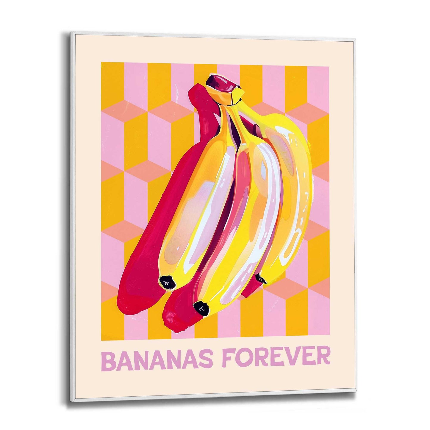 Framed in White Let's Go Bananas 50x40