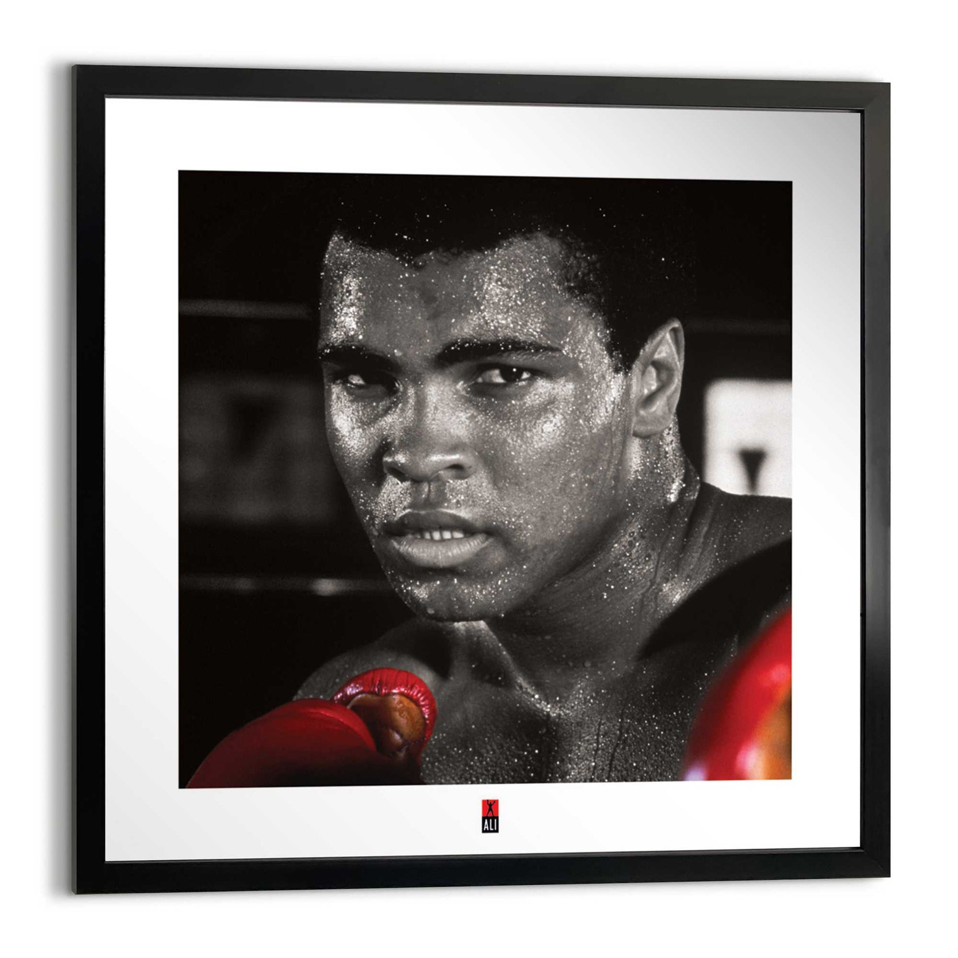 Iconic print in Frame Muhammad Ali - boxing gloves 40x40