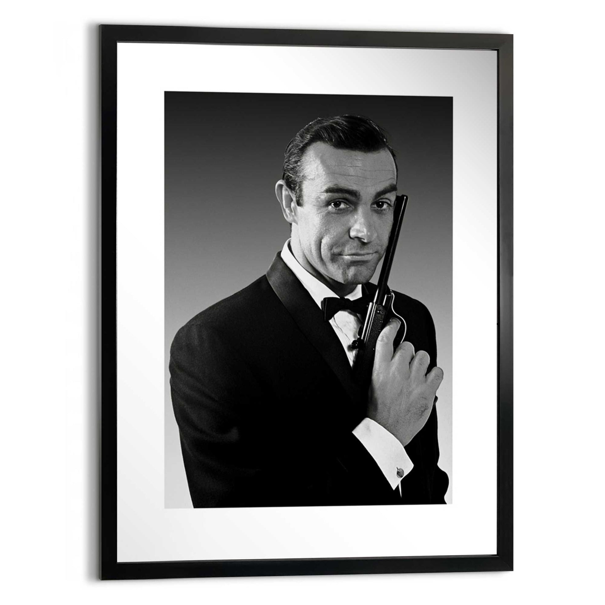 Iconic print in Frame James Bond - Connery tuxedo 80x60