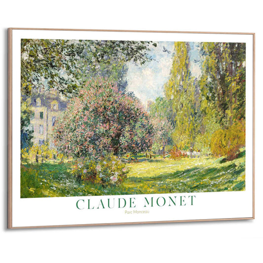 Framed in Wood Claude Monet - parc Monceau 50x70