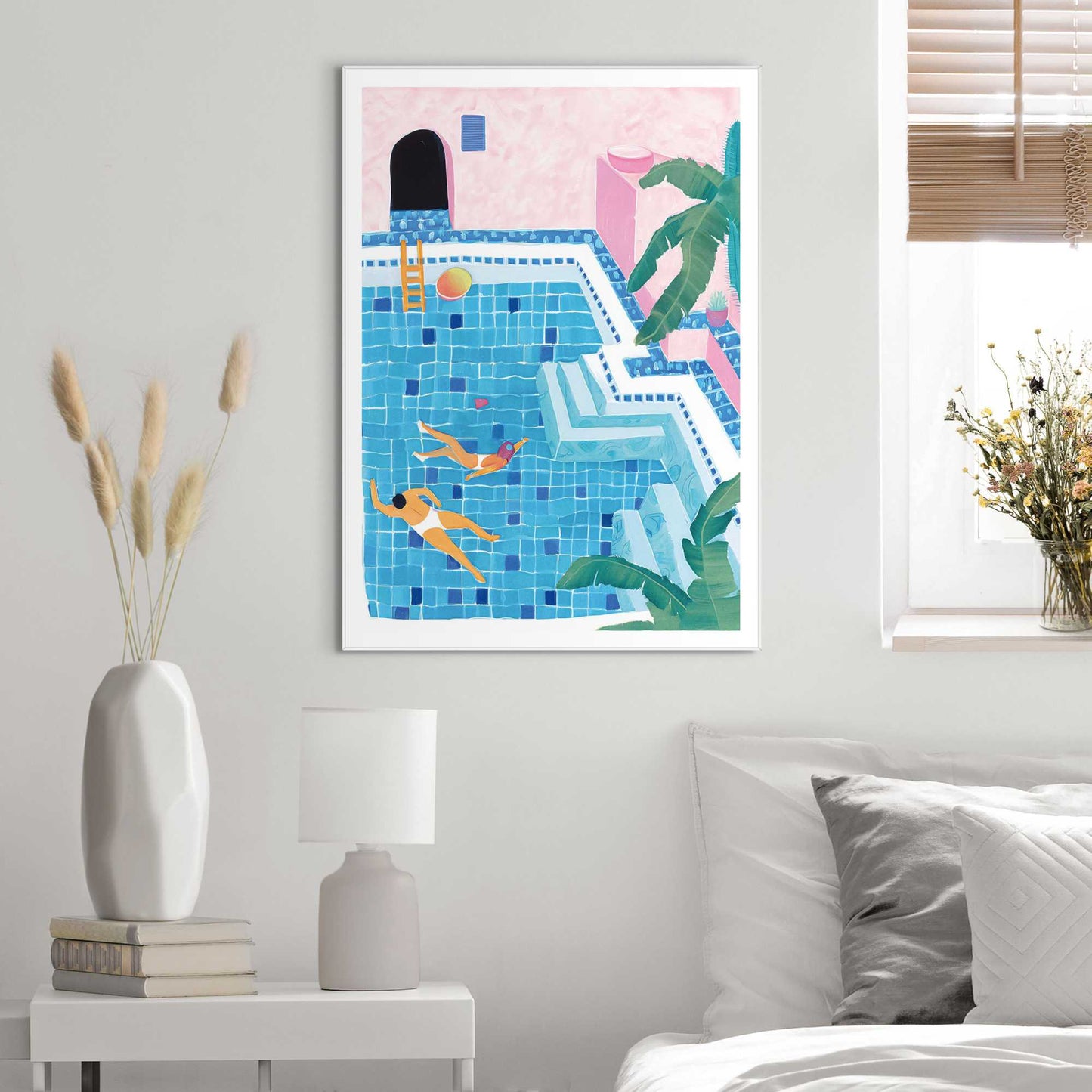 Framed in White Pool Fun 70x50