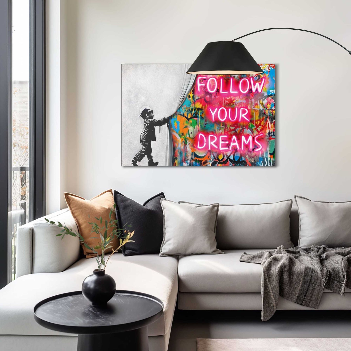 Wall Art Panel Curtain Boy - Follow your dreams 60x90