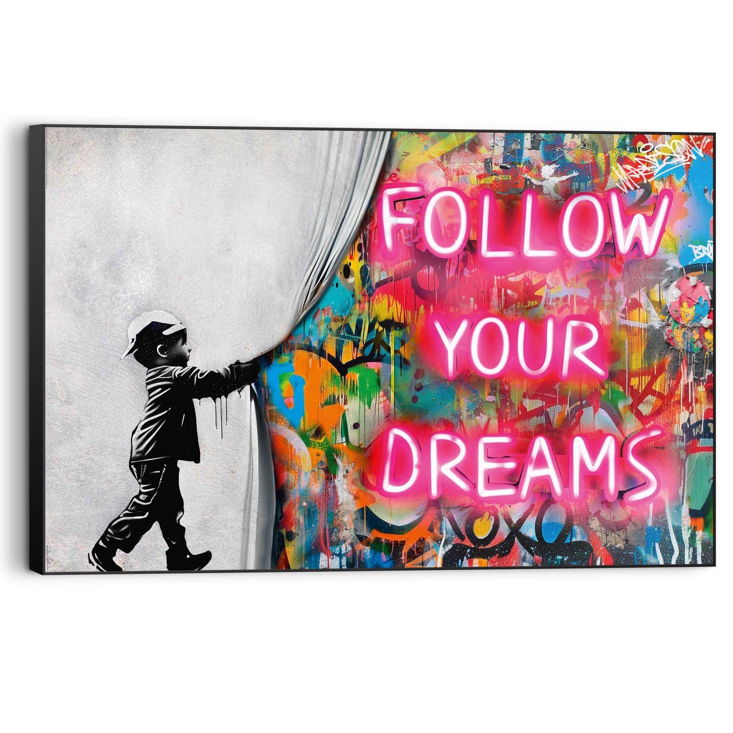 Wall Art Panel Curtain Boy - Follow your dreams 60x90