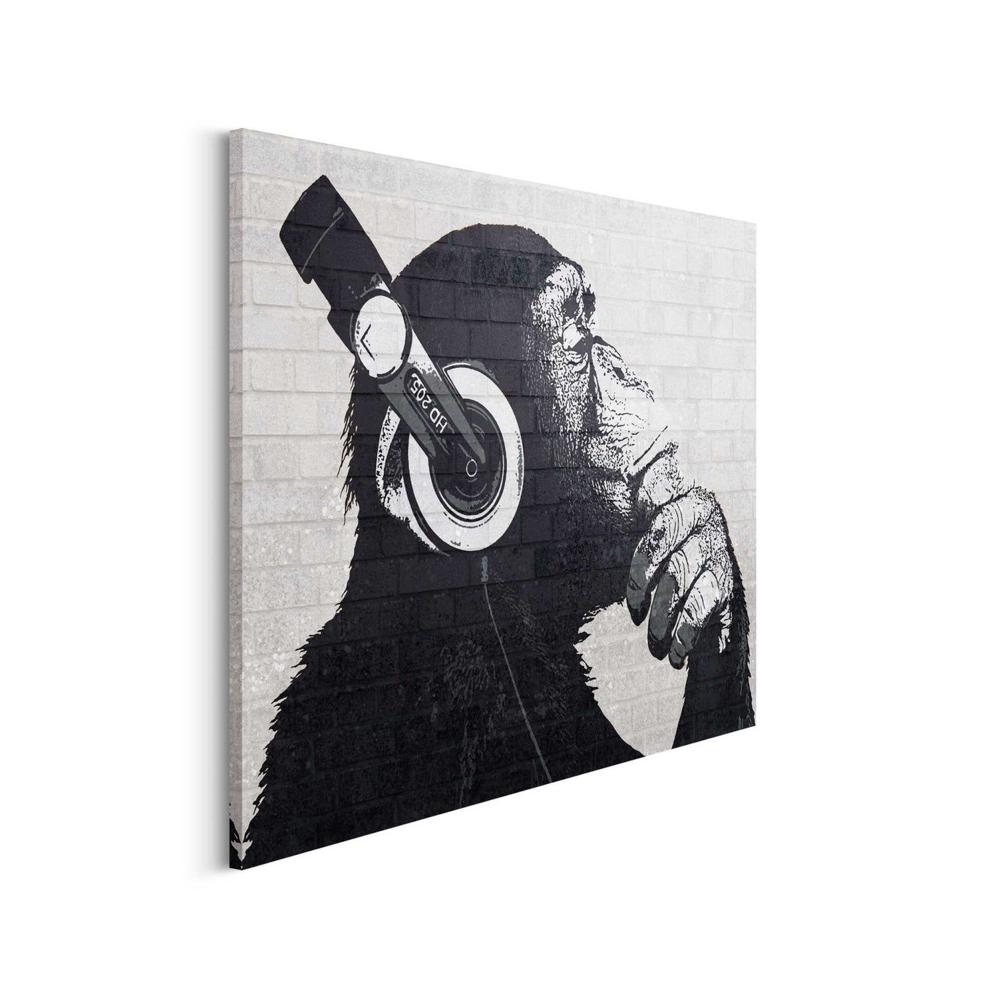 Canvas Headphone Chimp - Wall