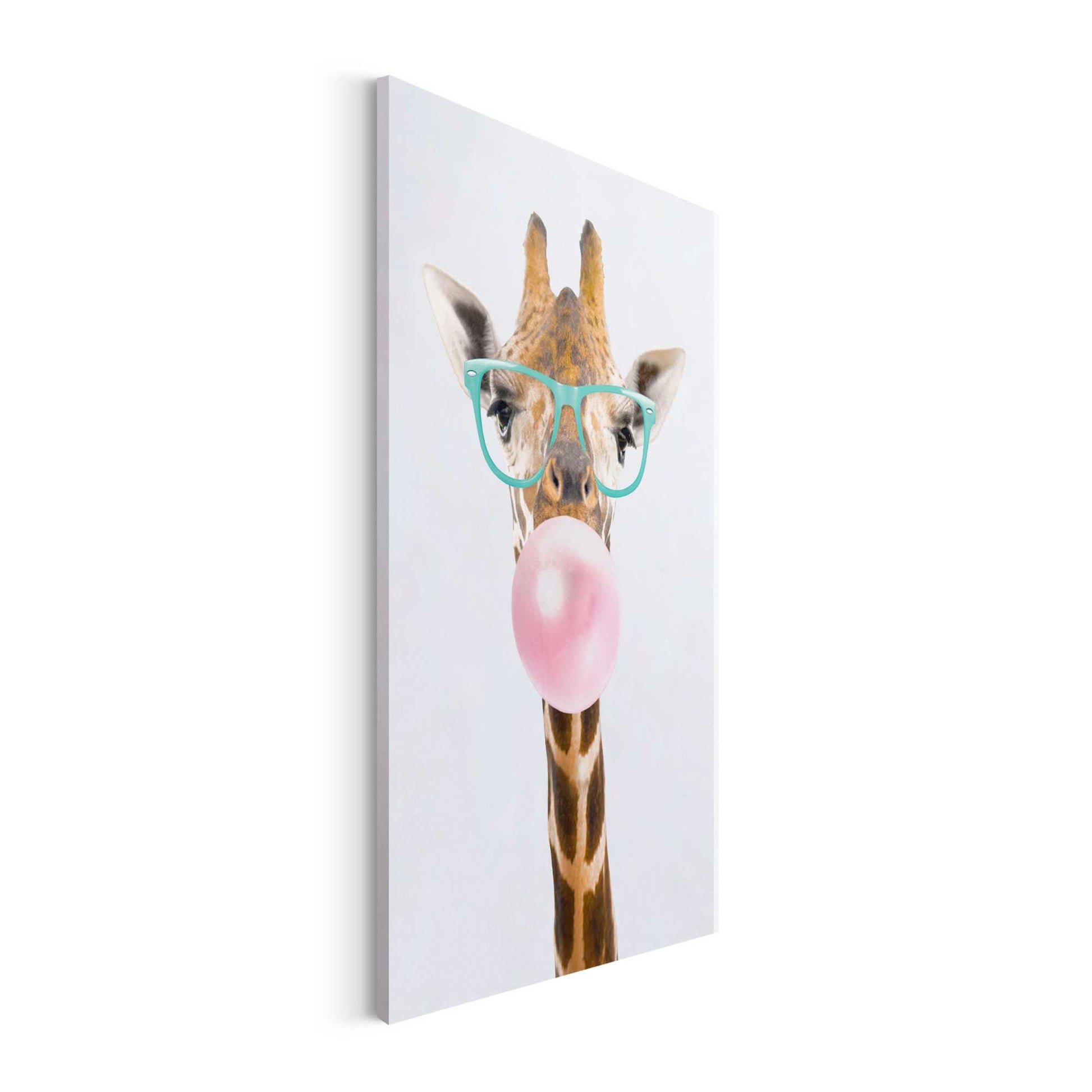 Canvas Bubble Gum Giraffe