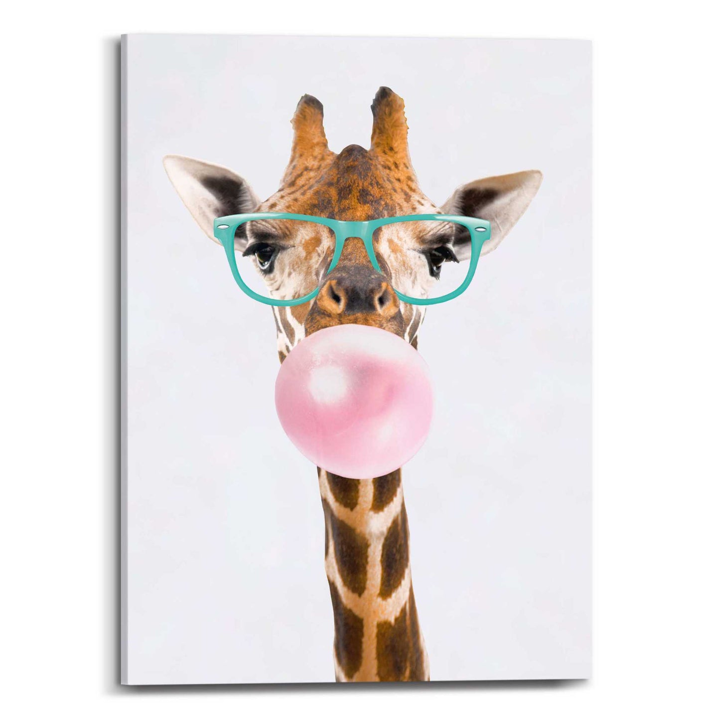 Canvas Bubble Gum Giraffe