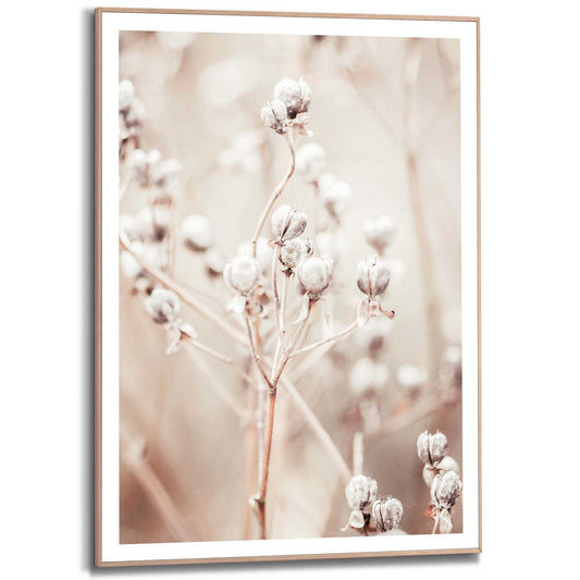 Framed in Wood White Berries