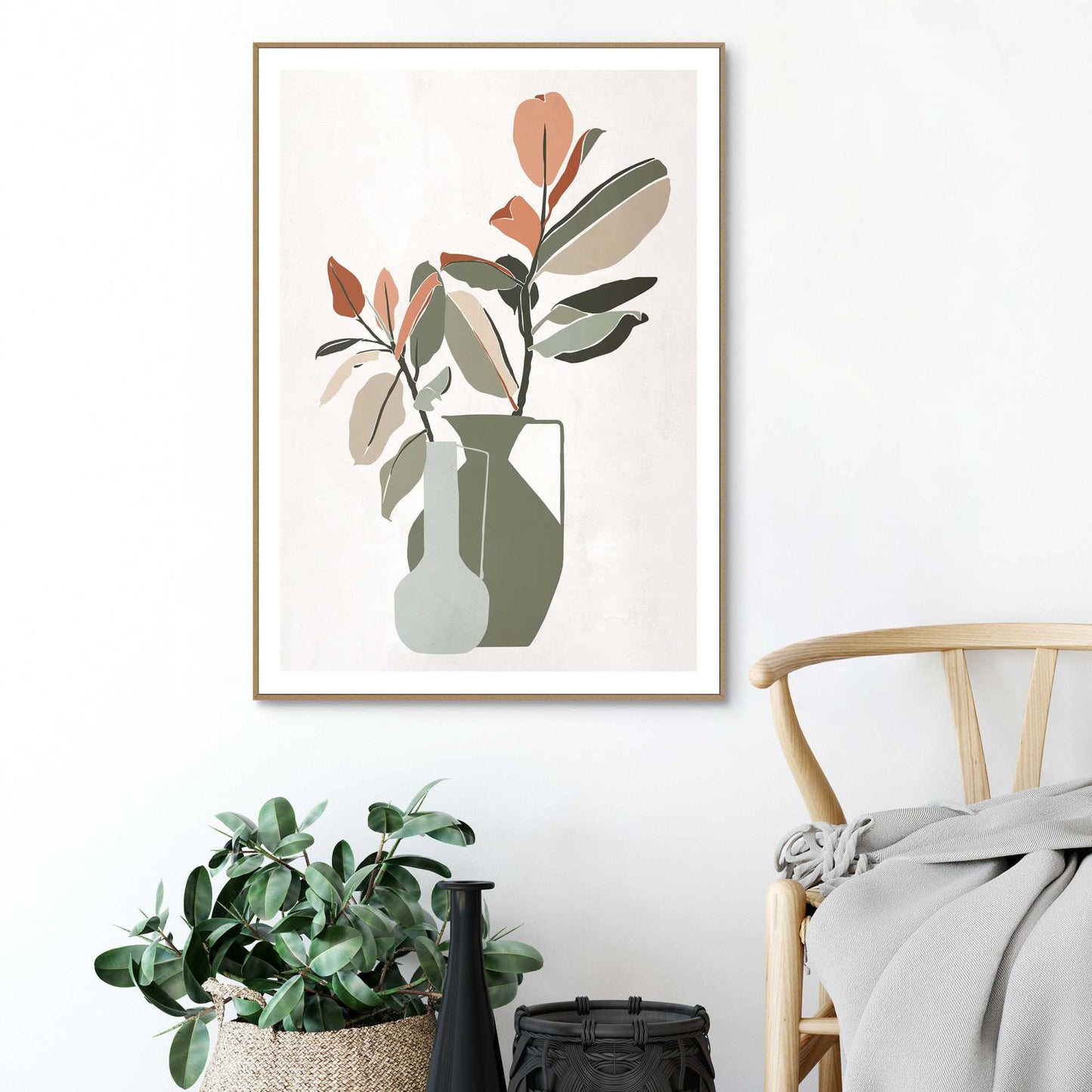 Framed in Wood Botanical Graphics