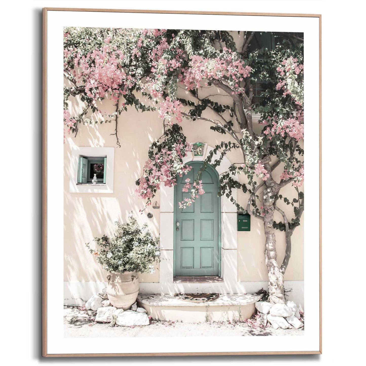 Framed in Wood Floral Facade