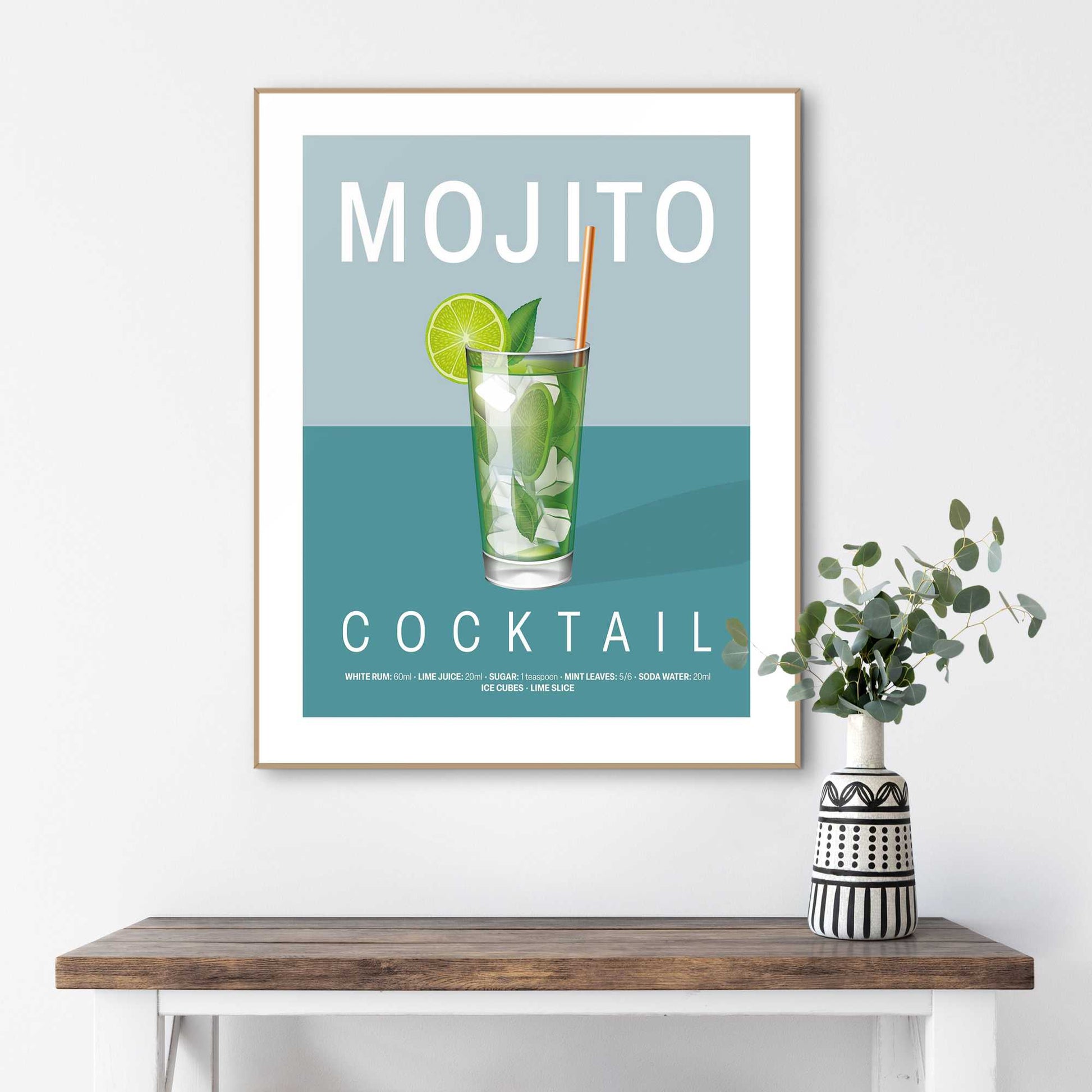 Framed in Wood Mojito Cocktail