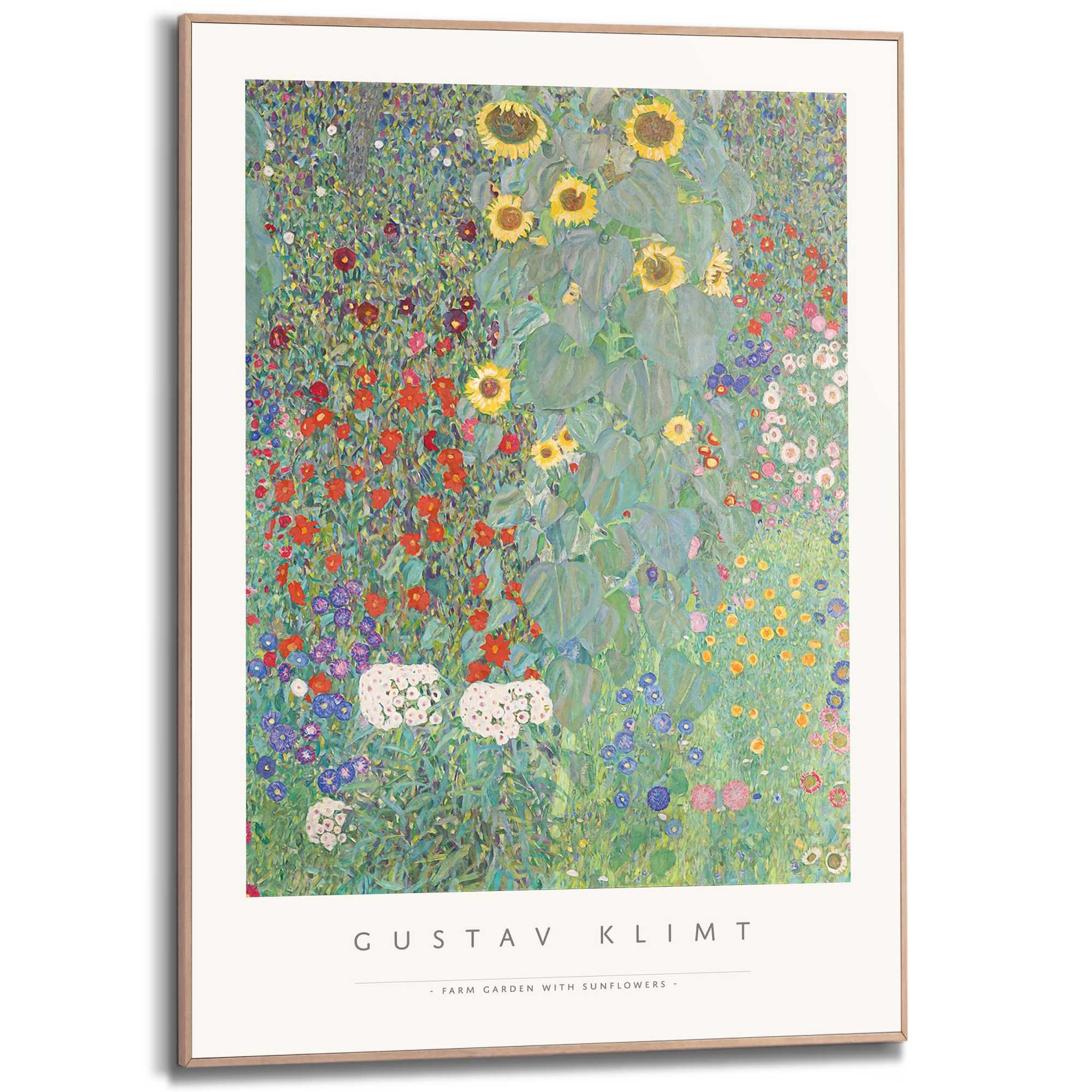 Framed in Wood Gustav Klimt - farm garden 70x50 – Orangewallz