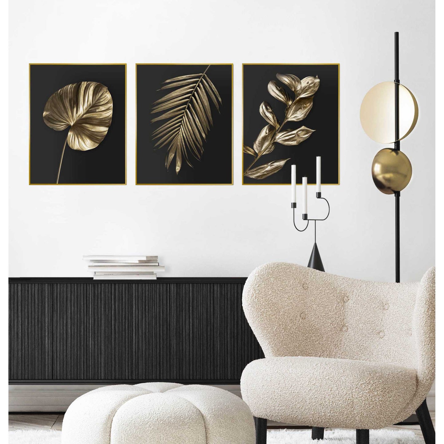 Framed in Gold Golden Leafs 50x40