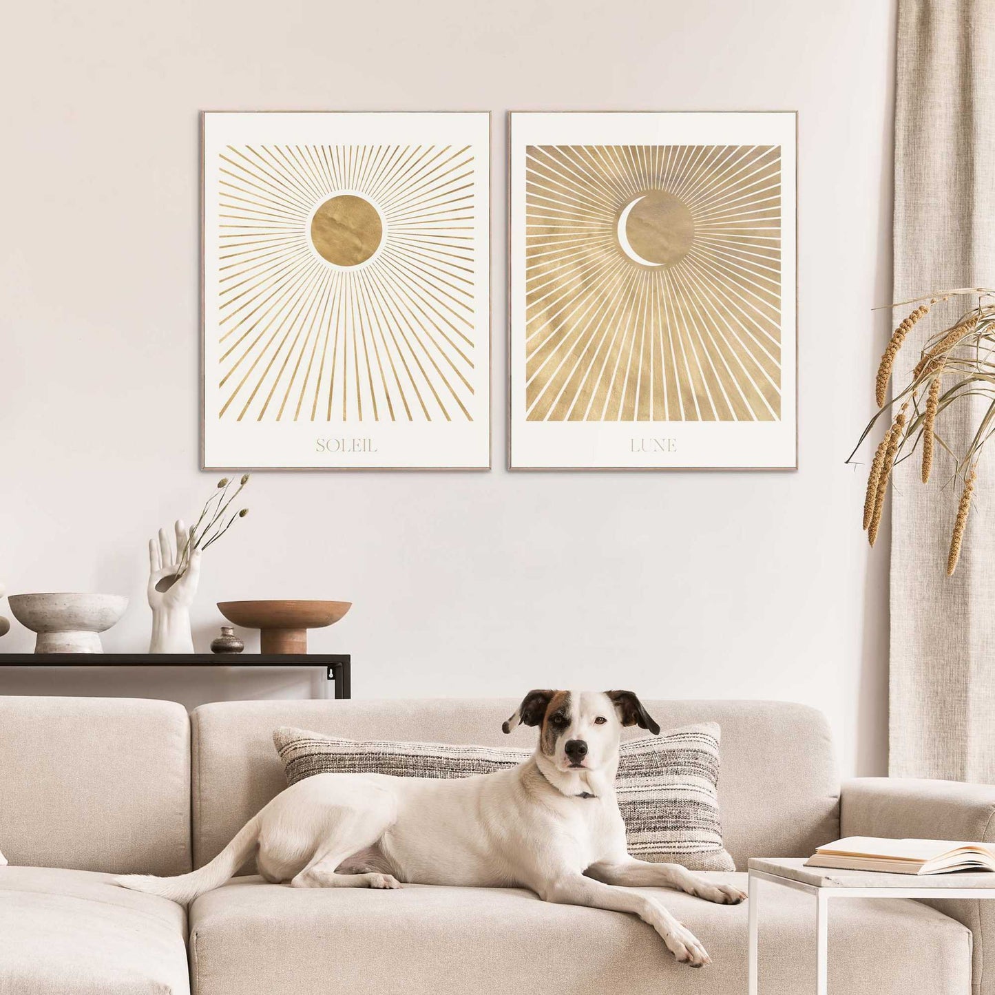 Framed in Wood Soleil Lune 40x50