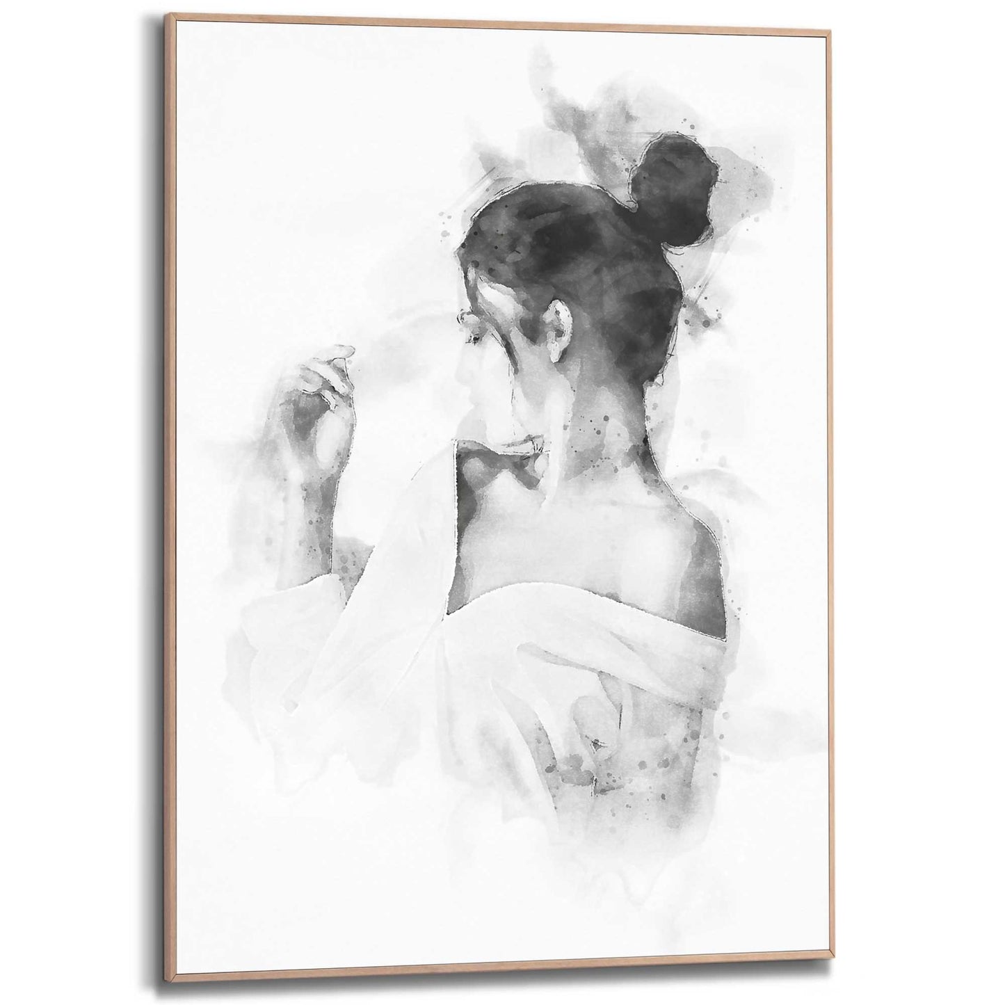 Framed in Wood Female Shoulder